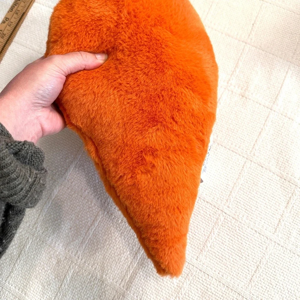 Carrot Plush Pillow Orange Faux Fur Easter Decorative 19